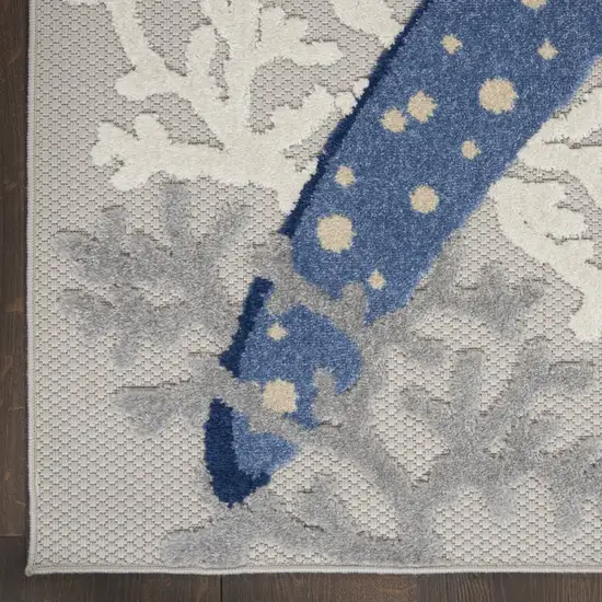 Blue And Gray Indoor Outdoor Area Rug Photo 5