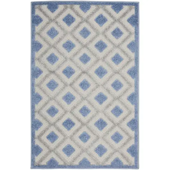 Blue And Gray Indoor Outdoor Area Rug Photo 1