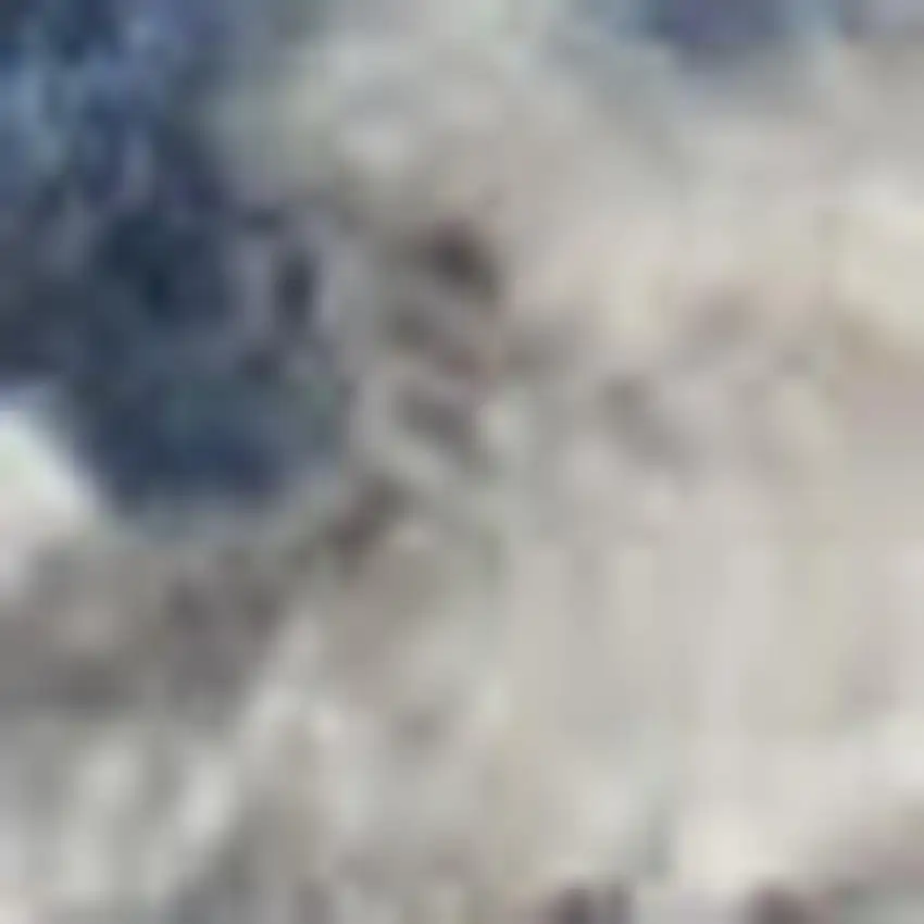 Blue And Grey Oriental Power Loom Non Skid Area Rug Photo 1