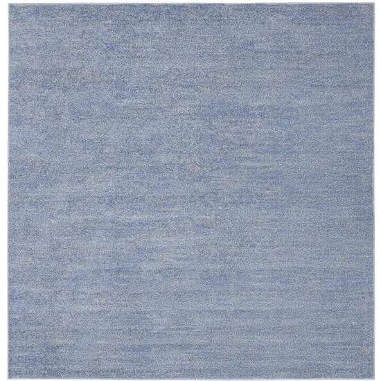 Blue And Gray Square Indoor Outdoor Area Rug Photo 3