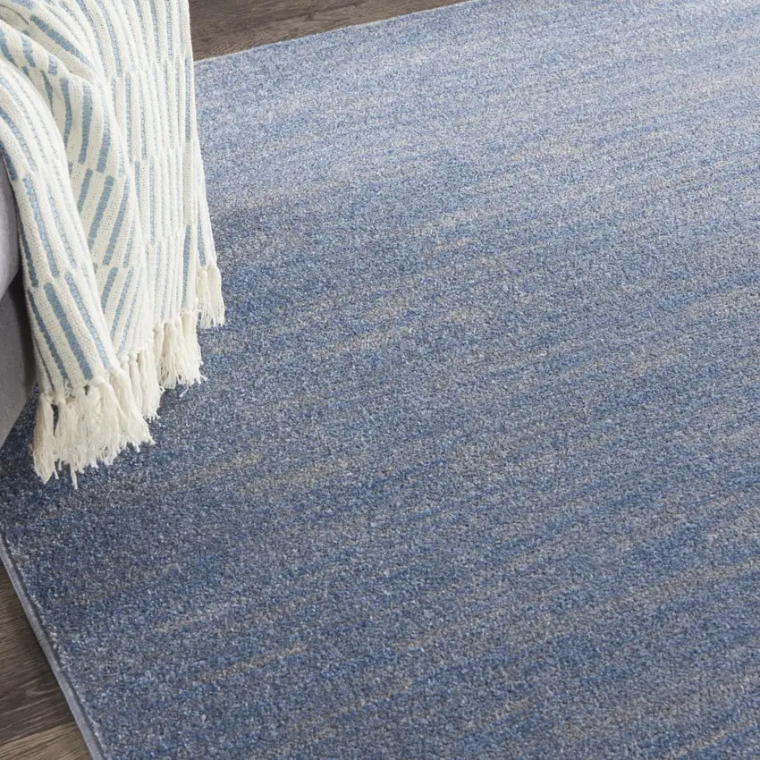 Blue And Gray Square Indoor Outdoor Area Rug Photo 5