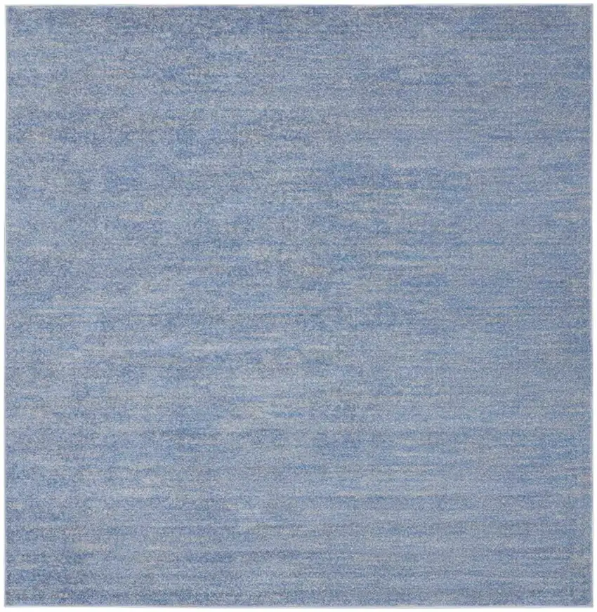 Blue And Grey Square Striped Non Skid Indoor Outdoor Area Rug Photo 1