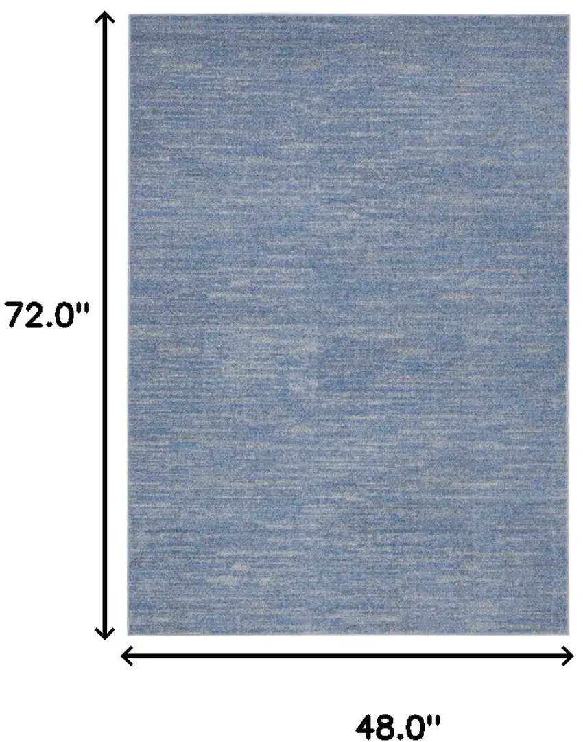 Blue And Grey Striped Non Skid Indoor Outdoor Area Rug Photo 6