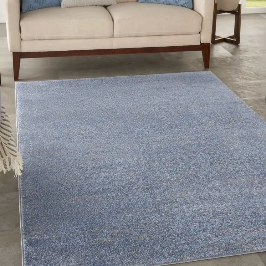 Blue And Gray Indoor Outdoor Area Rug Photo 6