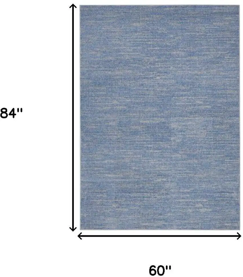 Blue And Gray Indoor Outdoor Area Rug Photo 8
