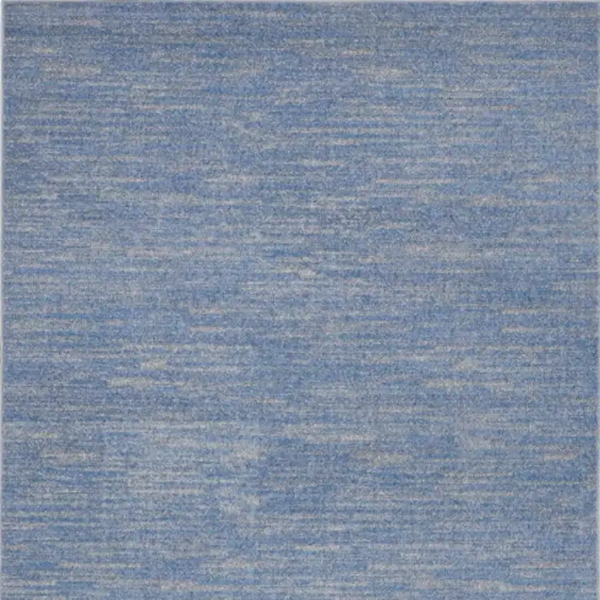 Blue And Grey Striped Non Skid Indoor Outdoor Area Rug Photo 4