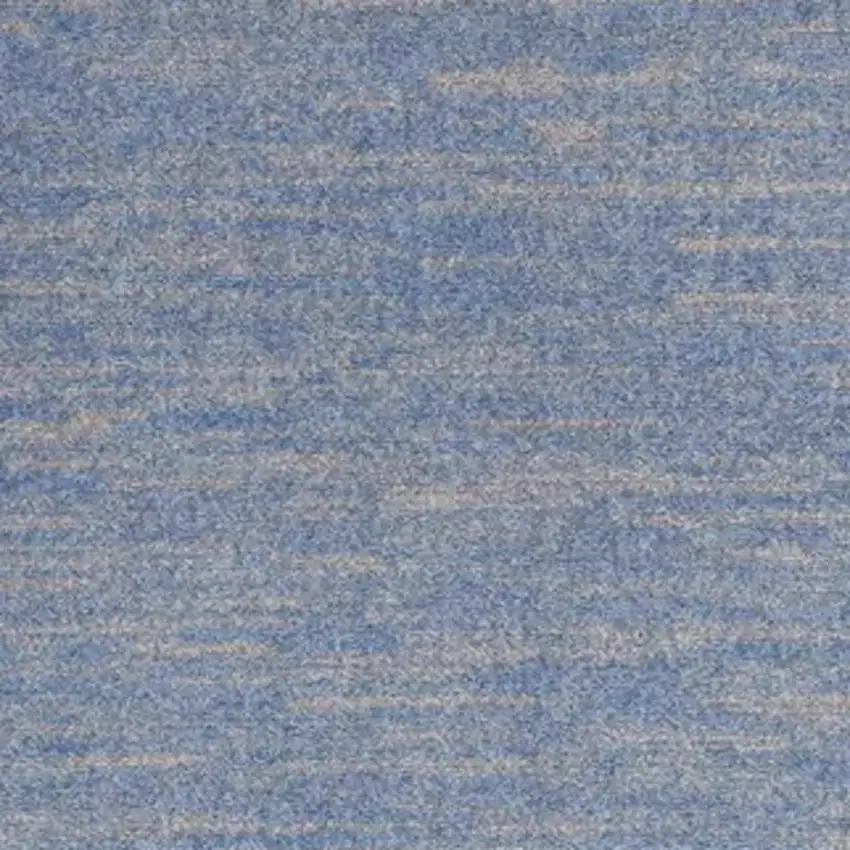 Blue And Grey Striped Non Skid Indoor Outdoor Area Rug Photo 5