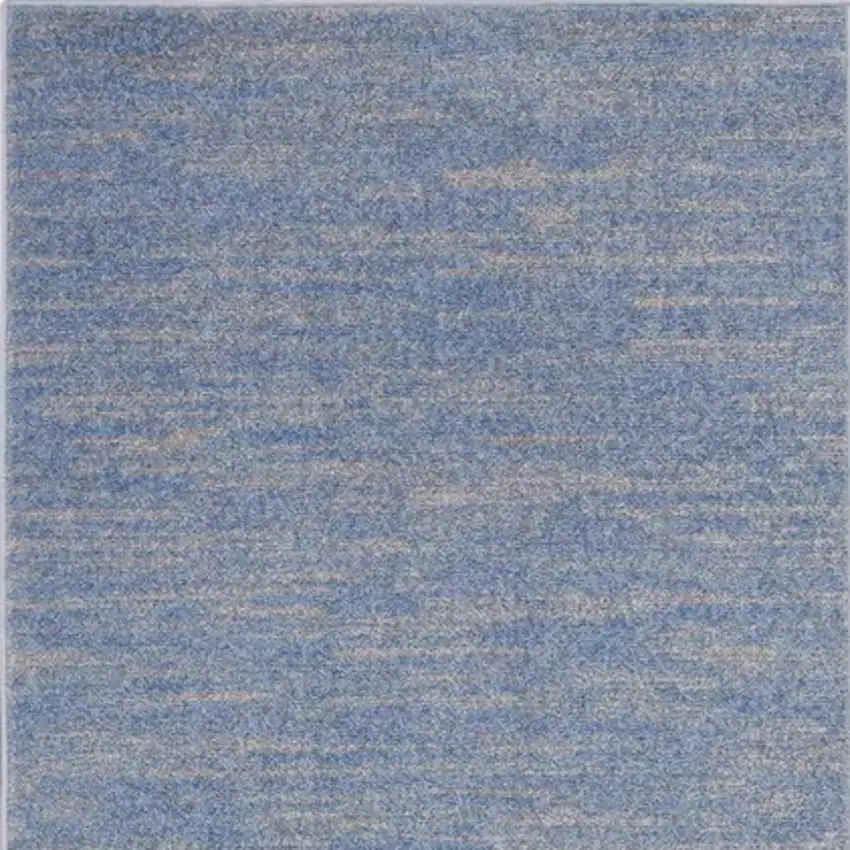 Blue And Grey Striped Non Skid Indoor Outdoor Area Rug Photo 4