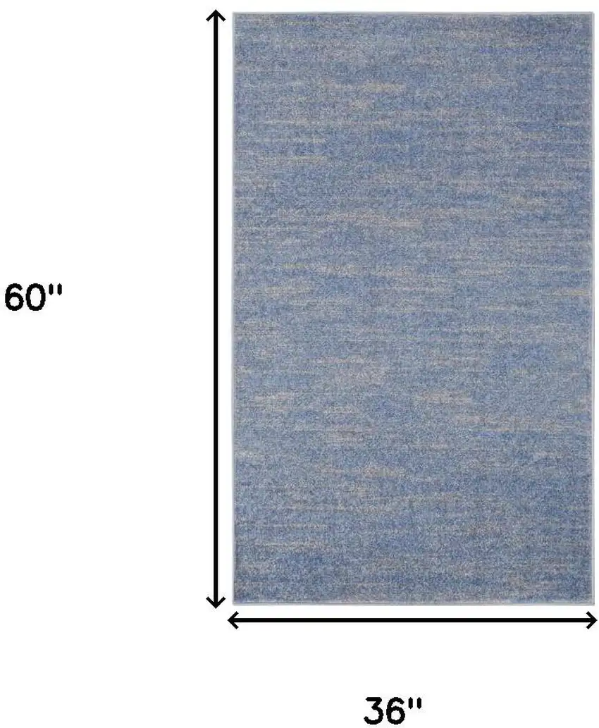 Blue And Gray Indoor Outdoor Area Rug Photo 7