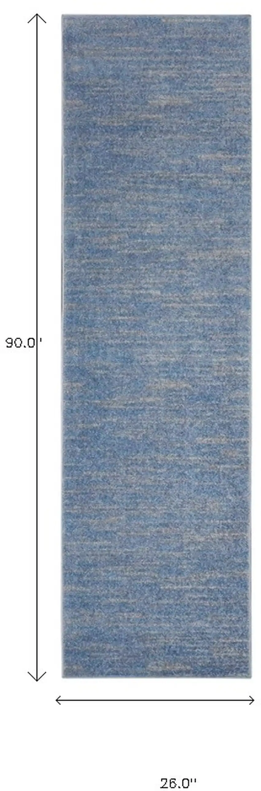 Blue And Grey Striped Non Skid Indoor Outdoor Runner Rug Photo 6