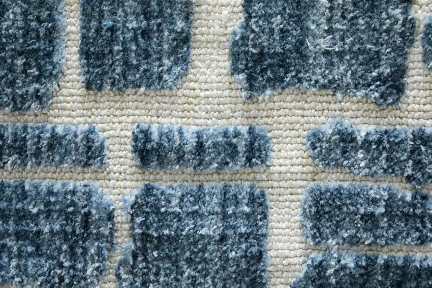 Blue And Ivory Abstract Area Rug Photo 8