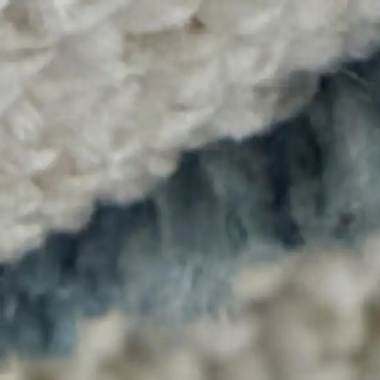 Blue And Ivory Abstract Area Rug Photo 2