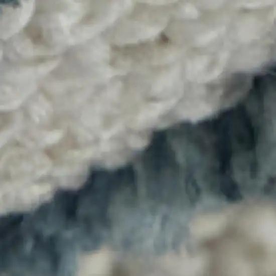 Blue And Ivory Abstract Area Rug Photo 2