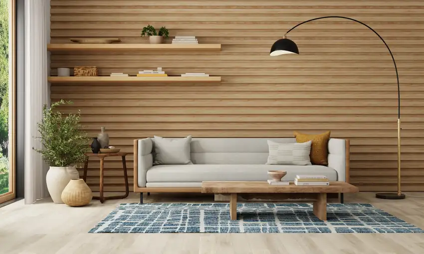 Blue And Ivory Abstract Area Rug Photo 5