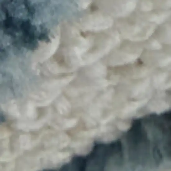 Blue And Ivory Abstract Area Rug Photo 2