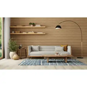 Photo of Blue And Ivory Abstract Area Rug