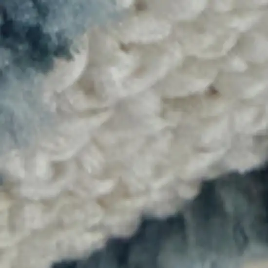 Blue And Ivory Abstract Area Rug Photo 2
