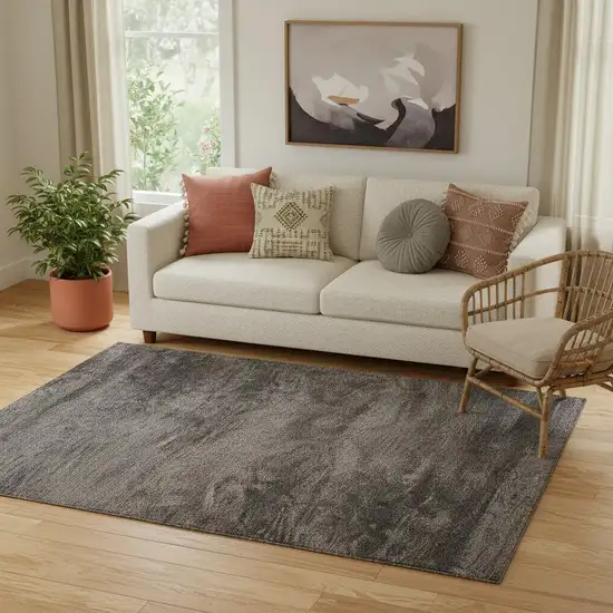 Blue And Ivory Abstract Area Rug Photo 1