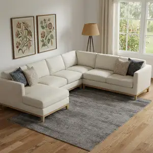 Photo of Blue And Ivory Abstract Area Rug