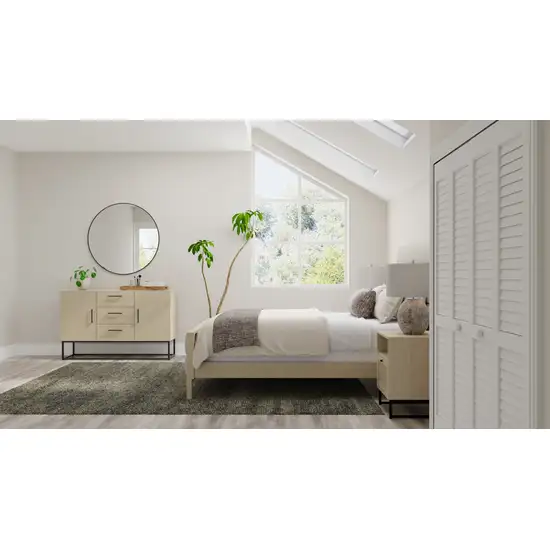 Blue And Ivory Abstract Area Rug Photo 5