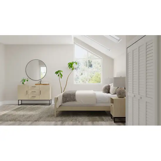 Blue And Ivory Abstract Area Rug Photo 5