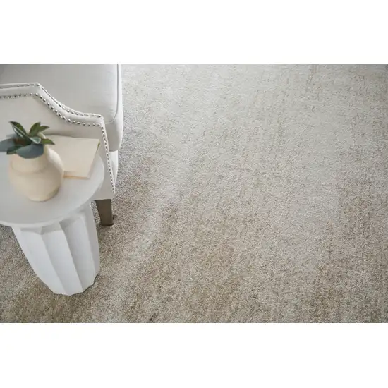 Blue And Ivory Abstract Area Rug Photo 5