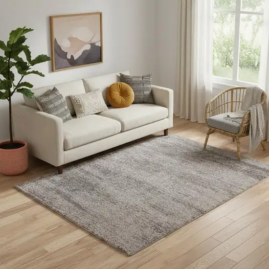 Blue And Ivory Abstract Area Rug Photo 1