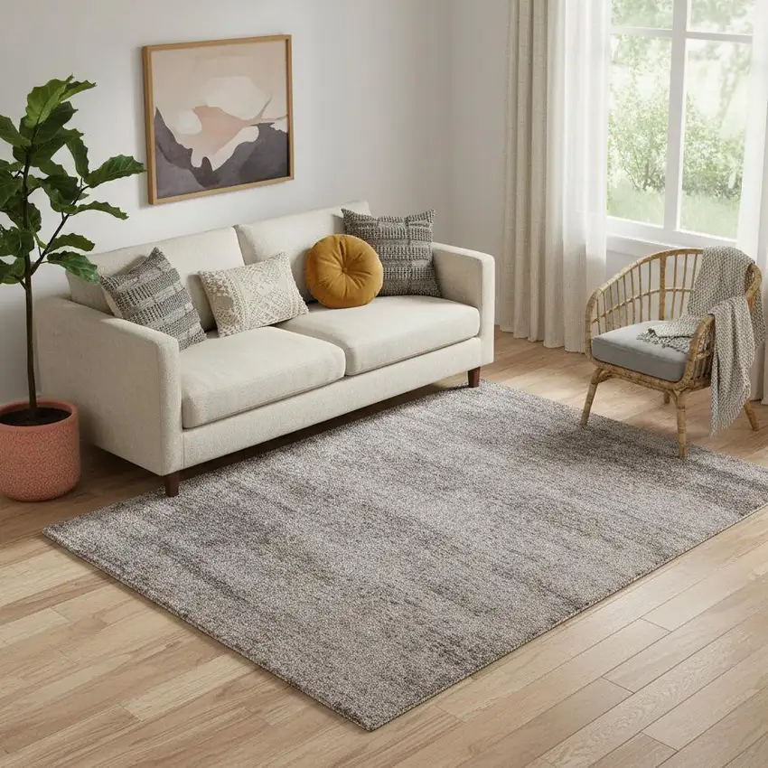 Blue And Ivory Abstract Area Rug Photo 1