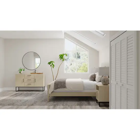 Blue And Ivory Abstract Area Rug Photo 5