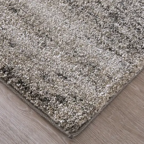 Blue And Ivory Abstract Area Rug Photo 6