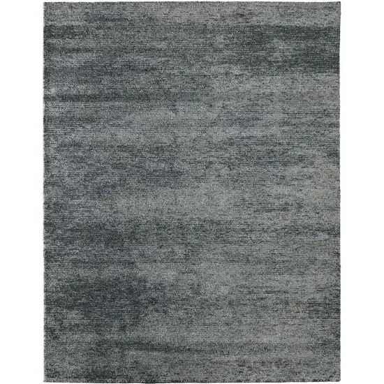 Blue And Ivory Abstract Area Rug Photo 2