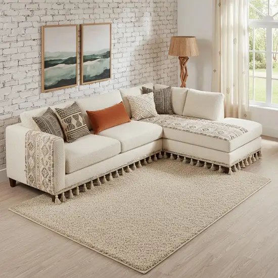 Blue And Ivory Abstract Area Rug Photo 1