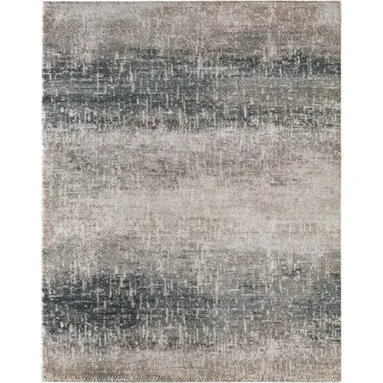 Blue And Ivory Abstract Area Rug Photo 3