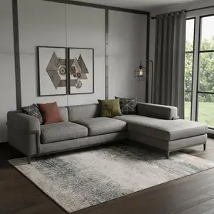Photo of Blue And Ivory Abstract Area Rug
