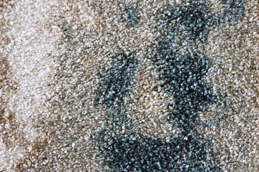 Blue And Ivory Abstract Area Rug Photo 9