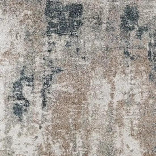 Blue And Ivory Abstract Area Rug Photo 3