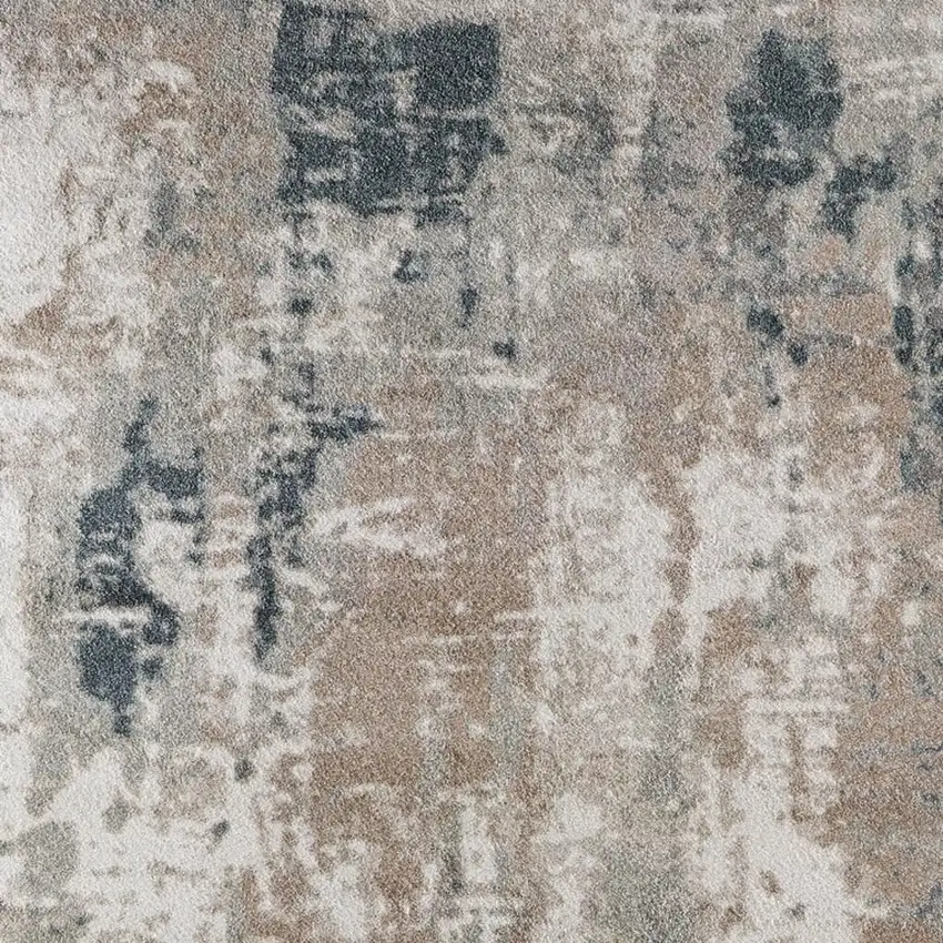 Blue And Ivory Abstract Area Rug Photo 3