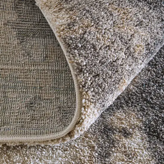 Blue And Ivory Abstract Area Rug Photo 7