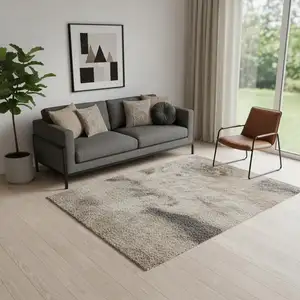 Photo of Blue And Ivory Abstract Area Rug