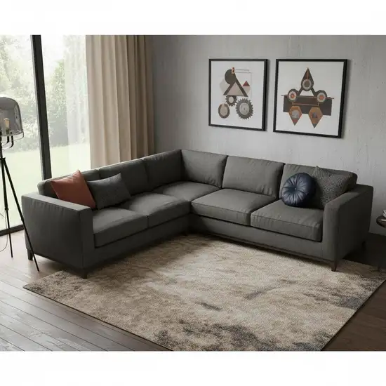 Blue And Ivory Abstract Area Rug Photo 1