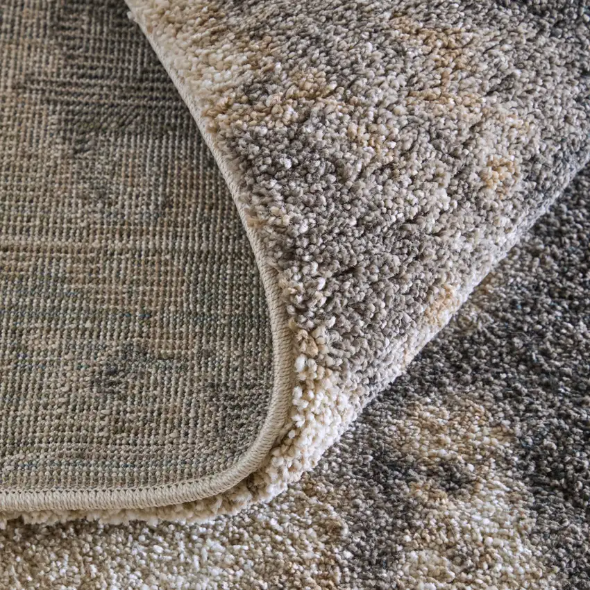 Blue And Ivory Abstract Area Rug Photo 7