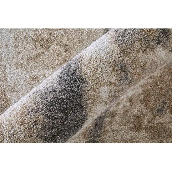 Blue And Ivory Abstract Area Rug Photo 3