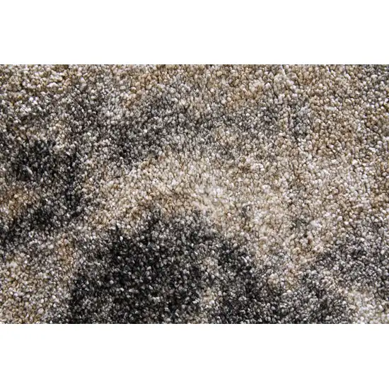 Blue And Ivory Abstract Area Rug Photo 6