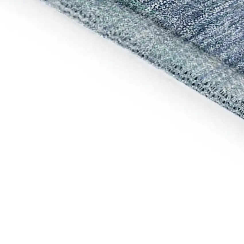 Blue And Ivory Abstract Geometric Washable Area Rug With UV Protection Photo 6