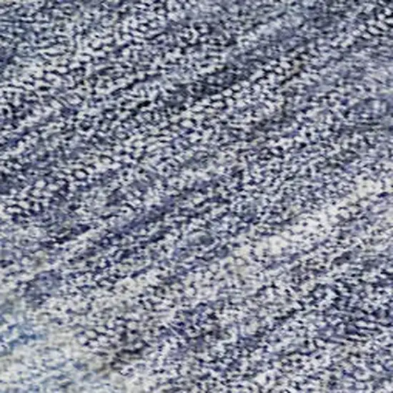 Blue And Ivory Abstract Geometric Washable Area Rug With UV Protection Photo 2