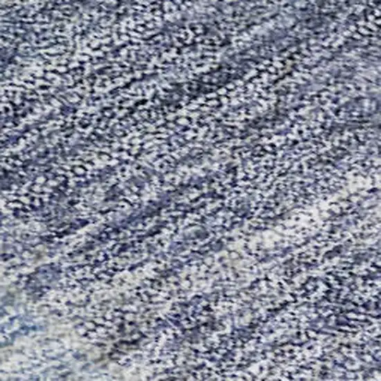 Blue And Ivory Abstract Geometric Washable Area Rug With UV Protection Photo 2