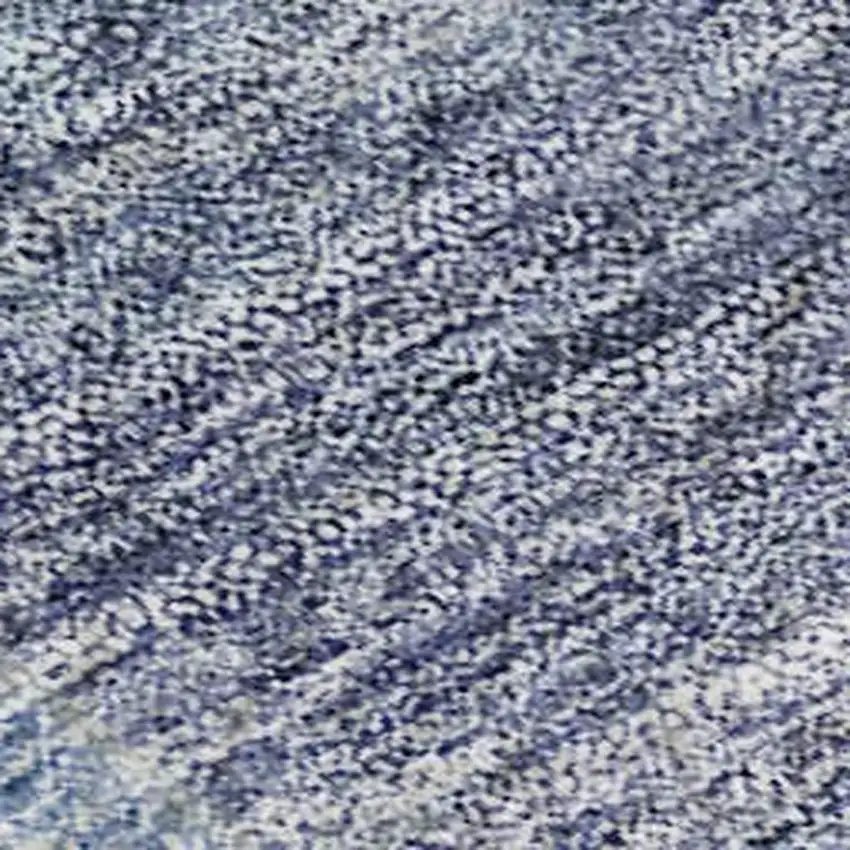 Blue And Ivory Abstract Geometric Washable Area Rug With UV Protection Photo 2