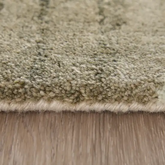 Blue And Ivory Abstract Hand Tufted Area Rug Photo 4