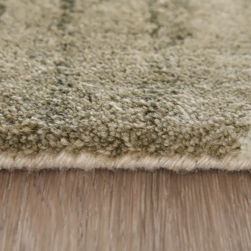 Blue And Ivory Abstract Hand Tufted Area Rug Photo 4