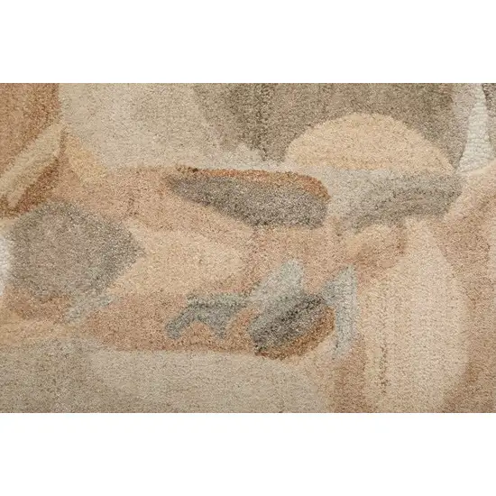 Blue And Ivory Abstract Hand Tufted Area Rug Photo 4